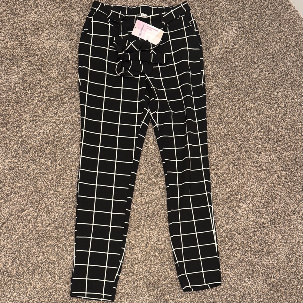 Black and White Checkered Pants